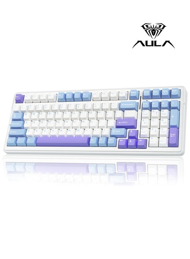 أولا لوحة مفاتيح الألعاب F99 ثلاثية الأوضاع، لوحة مفاتيح ميكانيكية لاسلكية، لوحة مفاتيح قابلة للتخصيص مع إمكانية التبديل السريع عبر BT5.0/2.4 جيجاهرتز/USB-C، هيكل مانع للتسرب، لوحة مفاتيح ألعاب بإضاءة خلفية RGB لأجهزة الكمبيوتر/الأجهزة اللوحية/إكس بوكس/بلاي ستيشن 4/بلاي ستيشن 5، ريبر سويتش جيمرز - Image 1