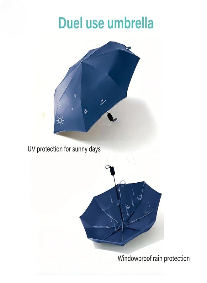 SEYROLIN Automatic Windproof Travel Umbrella for Rain | UV protection Auto Open Close Compact Folding Umbrella | Sun Protection Tote Umbrella with Black Coating for Women And Men - Image 4