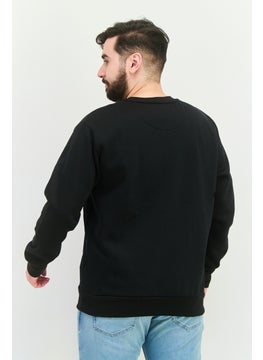 KANGOL Men Crew Neck Embroidered Logo Long Sleeves Sweatshirt, Black  - Image 3