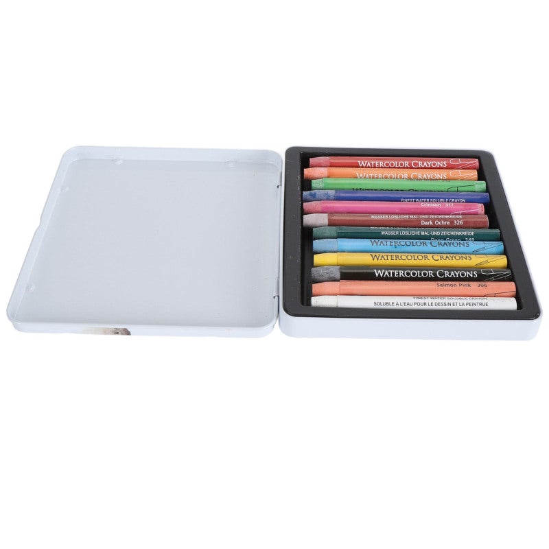 Gallery Silky Watercolor Crayons 36 Colors Premium Pigment Wax Crayons For Drawing And Blending - Portable Iron Box Art Supplies For Artists All Ages Beginners - Image 4