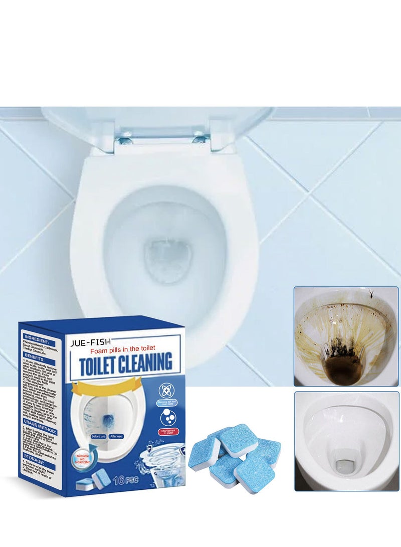 JUE-FISH Supwell Toilet Bowl Cleaner Tablets 16 PACK, Automatic Toilet Bowl Cleaners with Bleach, Durable Toilet Tank Cleaners with Sustained-Release Technology, Household Toilet Cleaners with Easy Operation - Image 5