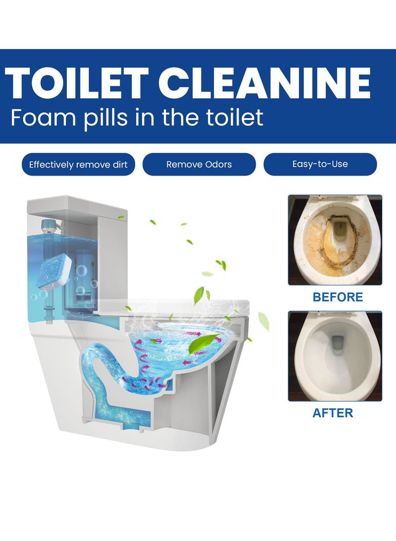 JUE-FISH Supwell Toilet Bowl Cleaner Tablets 16 PACK, Automatic Toilet Bowl Cleaners with Bleach, Durable Toilet Tank Cleaners with Sustained-Release Technology, Household Toilet Cleaners with Easy Operation - Image 4