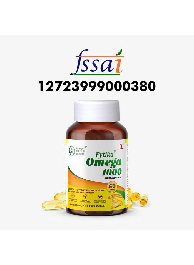 FYTIKA عبوة مكونة من 2 | كبسولات زيت السمك أوميغا 3 من فيتيكا 1000 ملغ | كبسولة أحماض دهنية أوميغا 3 مدعمة بـ EPA 360 ملغ + DHA 240 ملغ وأحماض دهنية أوميغا أخرى 400 ملغ (120 كبسولة) - Image 2
