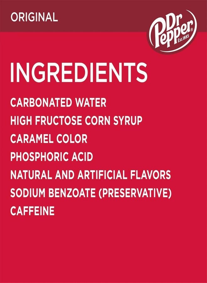 Dr Pepper Original Soda, Classic 23 Flavor Blend, Est. 1885, Carbonated Soft Drink, 330ml Cans, X Pack of 6 (From USA) By DECADENT FOODS - Image 4