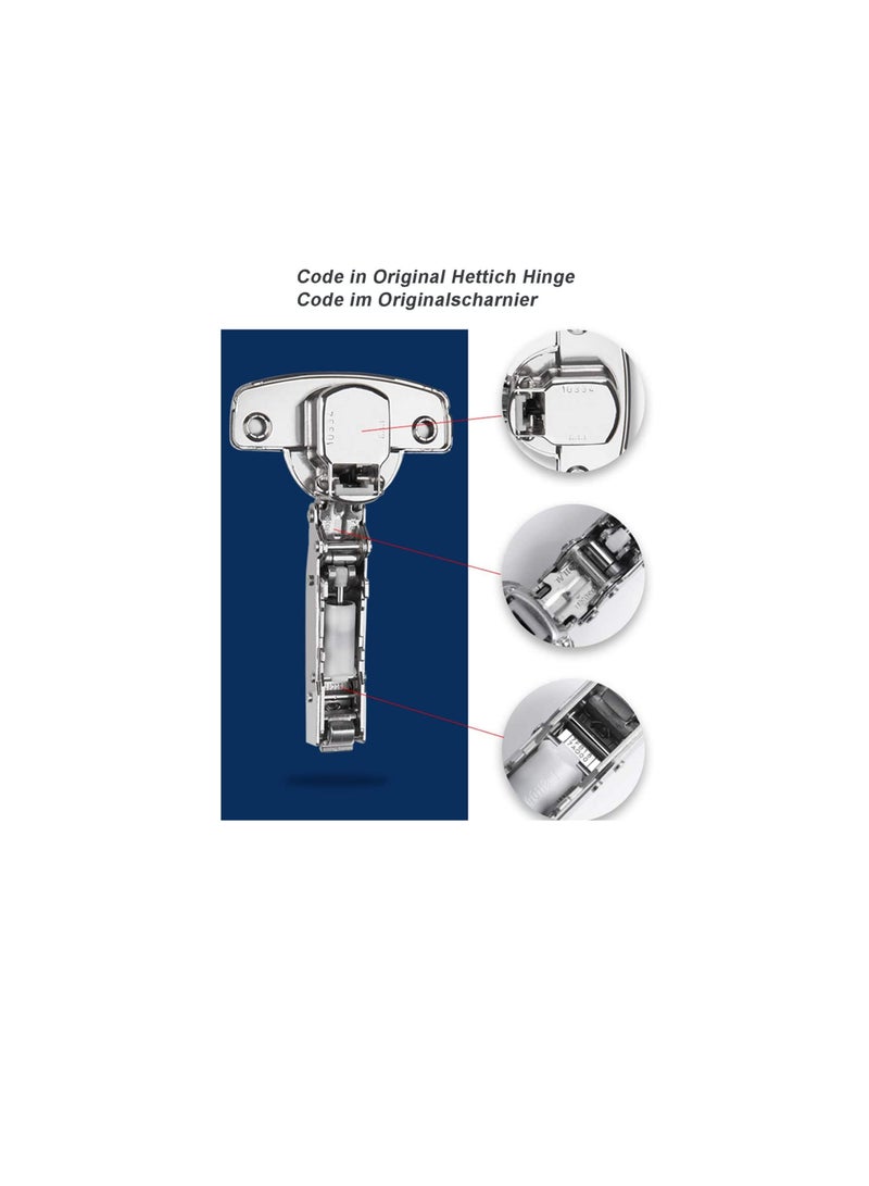 HETTICH HYDRAULIC HINGES 110 DEGREE  B-TYPE, HALF BEND,half overlay 907120505-97157601 for Kitchen Cabinet Cupboard Wardrobe Light Door - Image 3