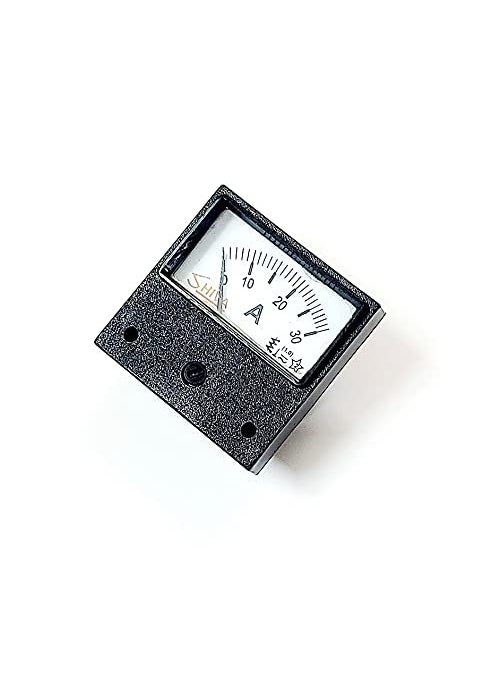 Generic ESPtronics Analog Ampere Meter 65mm Ac for Home Monitor Panel Indicator Stabilizer Switch Board Analog Volt Meter 030A Square Type 65mm Analog Ampere Meter AC 0 to 30 Ampere  - Image 1