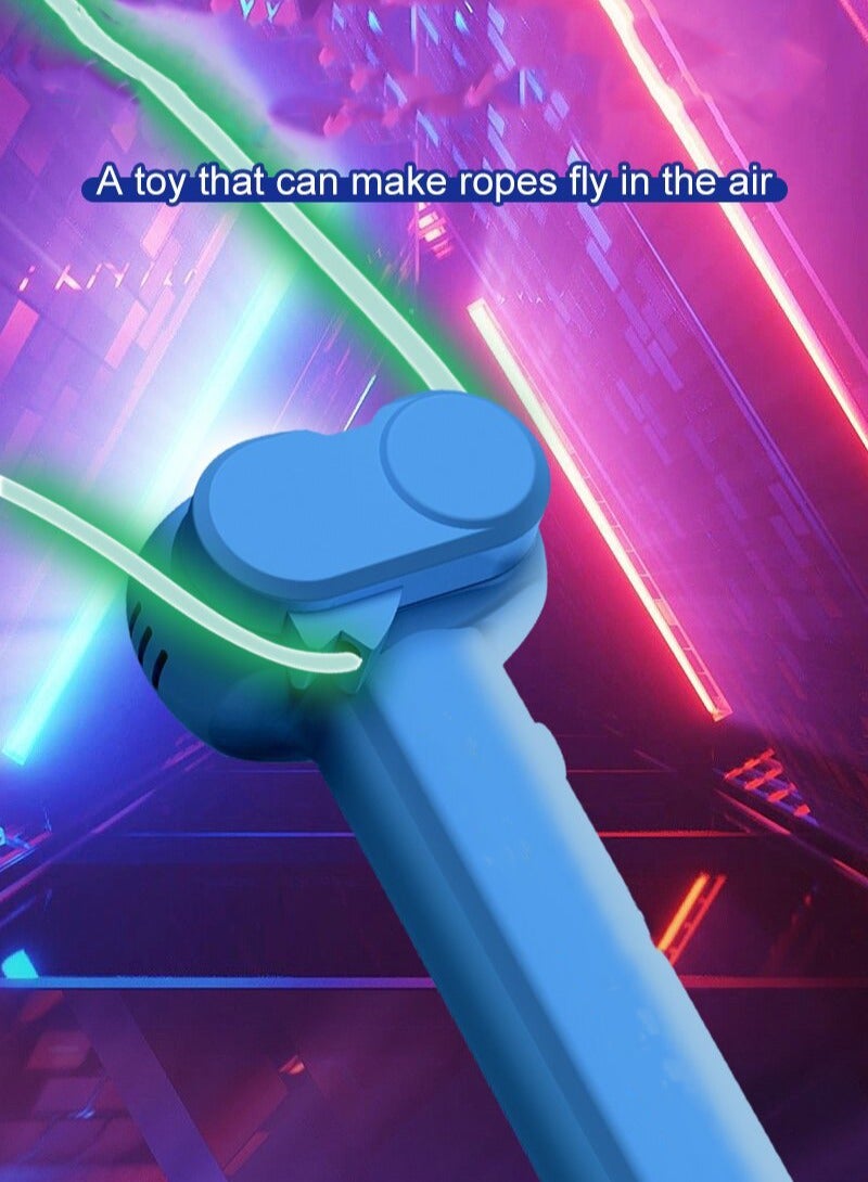 Stress Relive Glow-in-the-Dark Flying Rope Launcher - Party Game & Stress Relief Toy for Adults/Kids - 3m Auto-Spin Fun! - Image 3