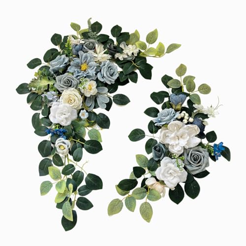 Odouzy Pack of 2 Wedding Arch, Artificial Flowers, Wedding Decor，Flower Garland Be Suited to Banquet, Party, Reception Entrance Welcome Sign and Background Decoration (Starry Sky) - Image 1
