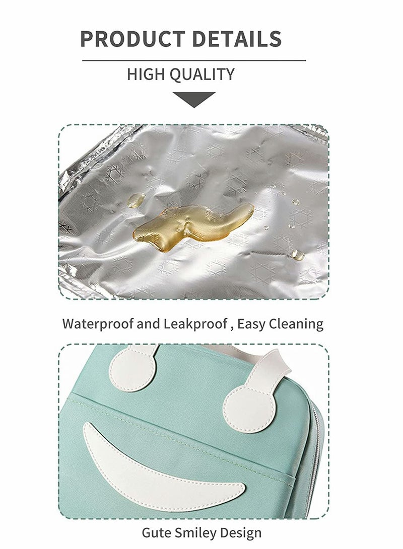 Excefore Lunch Bag for Womens and Mens, Reusable Insulated Cooler Lunch Bag (Blue) - Image 5