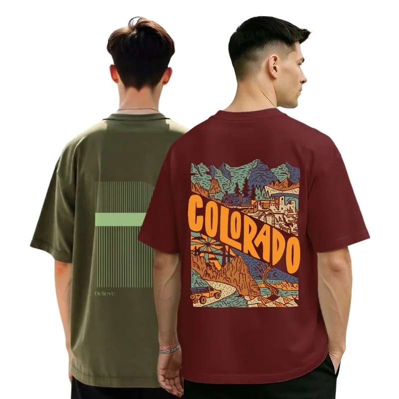 Men's Oversized Graphic Print T-Shirt