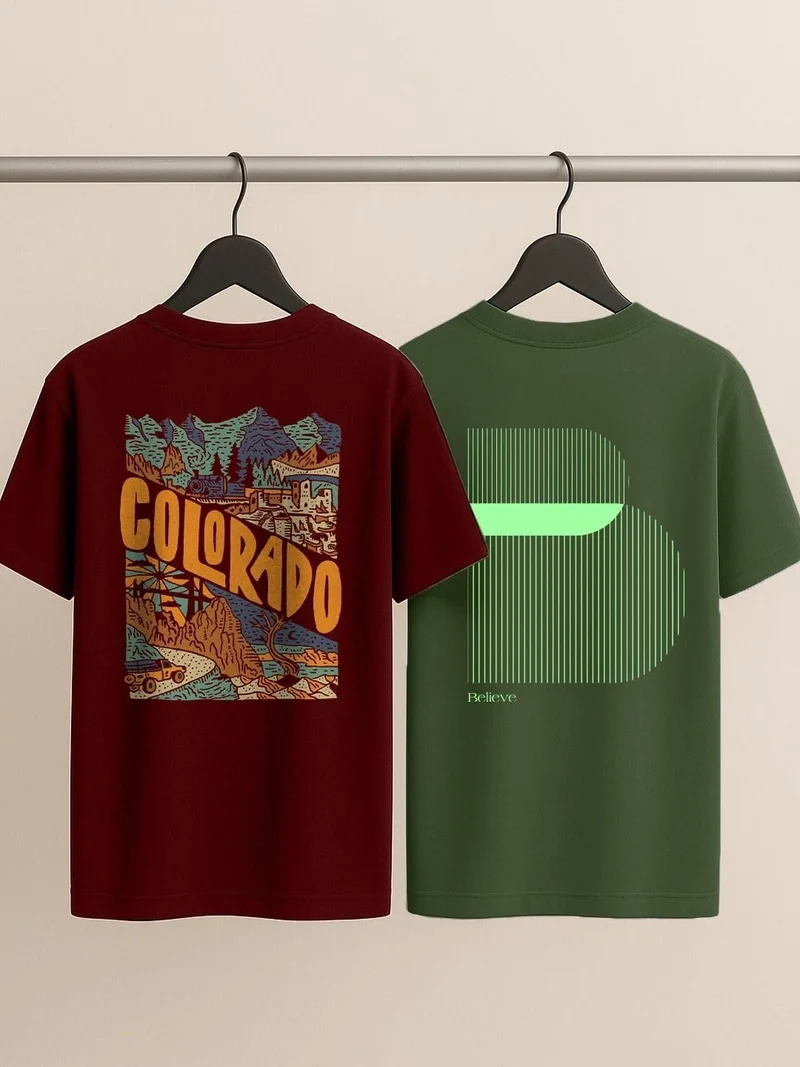 NOBERO  Men's Oversized Graphic Print T-Shirt for Men | Best Price UAE