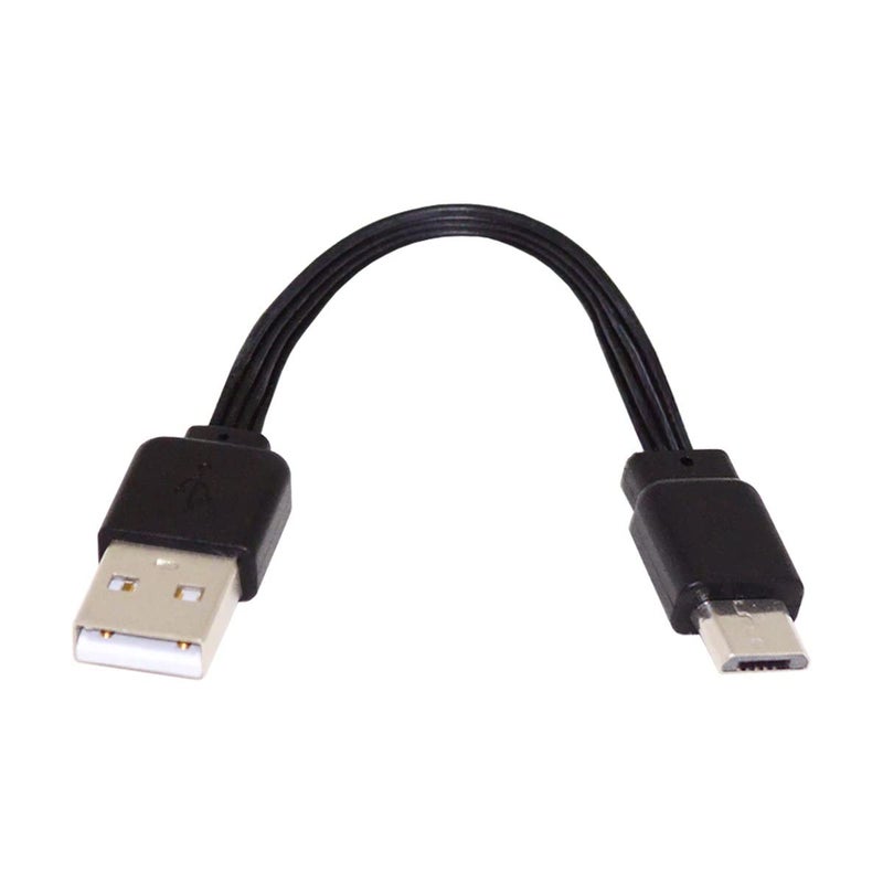CY 13cm USB 2.0 Type-A Male to Micro USB Male Data Flat Slim FPC Cable for FPV Disk Phone - Image 2