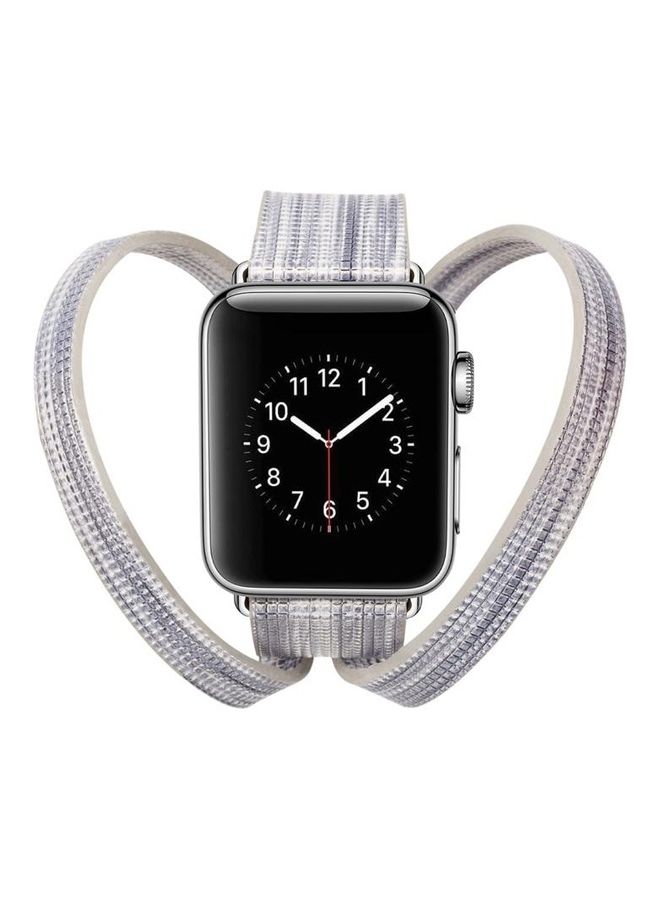 نيبمينينت سوار ساعة ملون بتصميم تاج لساعة أبل ووتش سيريز 3 و2 و1 مقاس 38 مم متعدد الألوان - Image 1