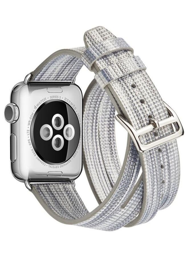 نيبمينينت سوار ساعة ملون بتصميم تاج لساعة أبل ووتش سيريز 3 و2 و1 مقاس 38 مم متعدد الألوان - Image 3