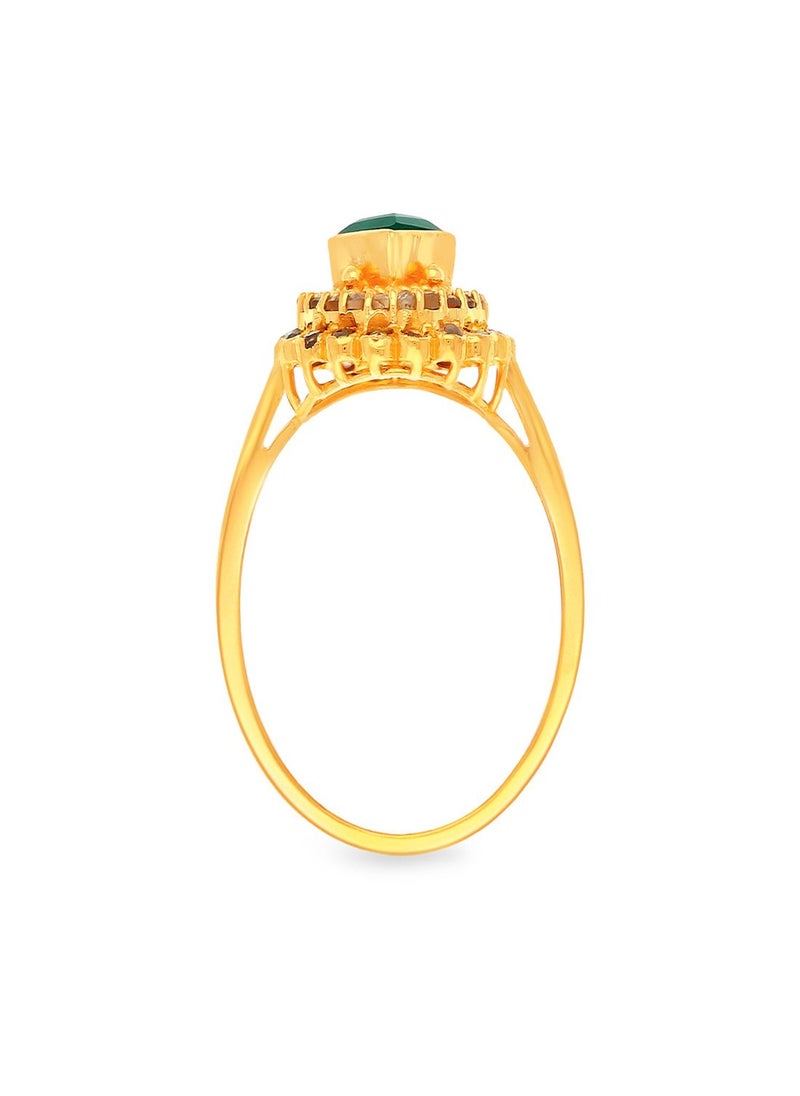 Malabar Gold and Diamonds - 22 Carat 916 Purity Yellow Gold Uncut Diamond Ring EGNPRE206RN1Y14 For Women - Image 1