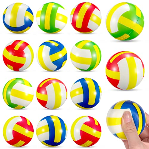 Civaner 30 Pieces Mini Volleyball Stress Balls Bulk 236 Inch Volleyball Team Gifts Party Favor Goodie Bag Stuffers Small Foam Sports Balls Throw to Crowd for Kids Stress Relief Games Toys Colorful - Image 1