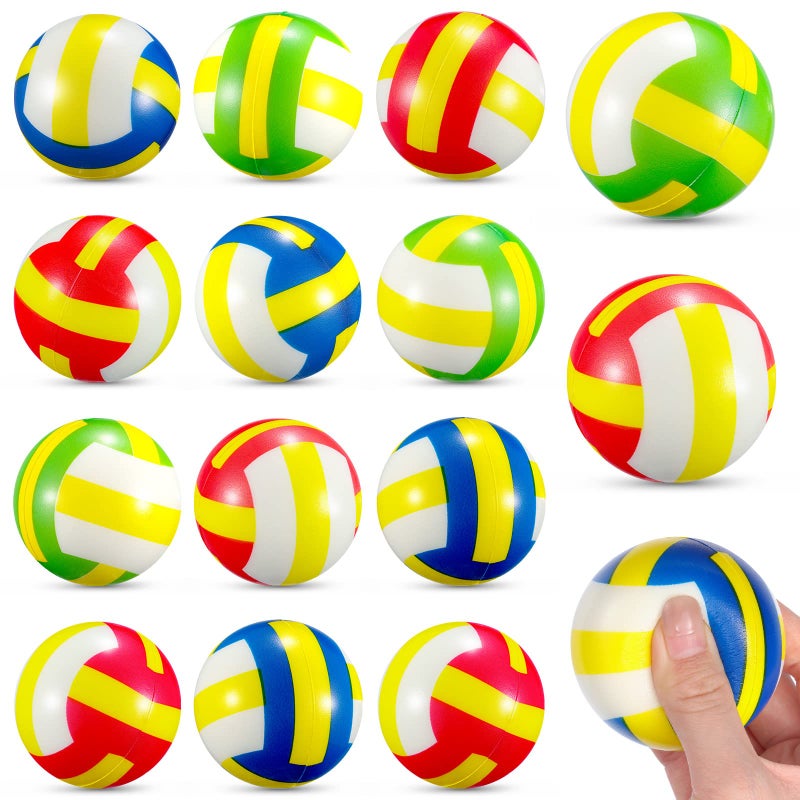 Civaner 30 Pieces Mini Volleyball Stress Balls Bulk 236 Inch Volleyball Team Gifts Party Favor Goodie Bag Stuffers Small Foam Sports Balls Throw to Crowd for Kids Stress Relief Games Toys Colorful - Image 3