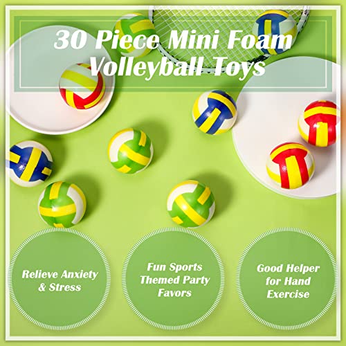Civaner 30 Pieces Mini Volleyball Stress Balls Bulk 236 Inch Volleyball Team Gifts Party Favor Goodie Bag Stuffers Small Foam Sports Balls Throw to Crowd for Kids Stress Relief Games Toys Colorful - Image 5