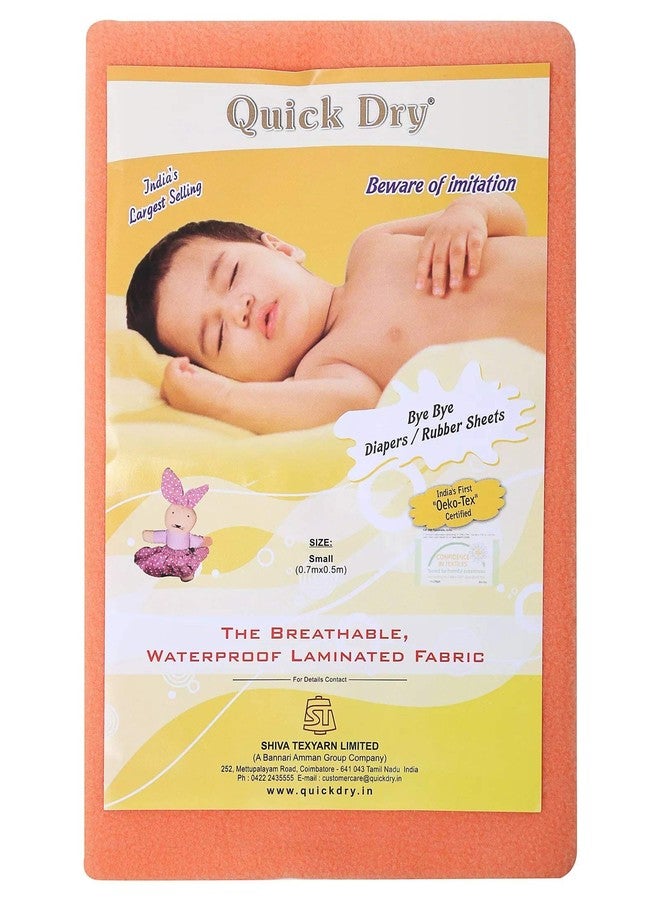 Quick Dry Baby Bed Protector (Small, Peach) - Image 2