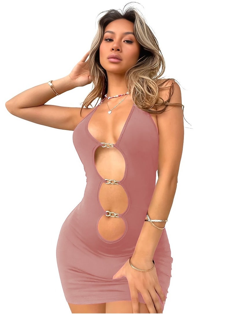 Women's Short Baby Doll with Connected Openings and Circular Rings, Backless Design - pzsku/Z4BC11BE8B8788CD630D8Z/45/_/1739375559/cf5abf11-1a1a-4b87-9c93-30106bf79ea3