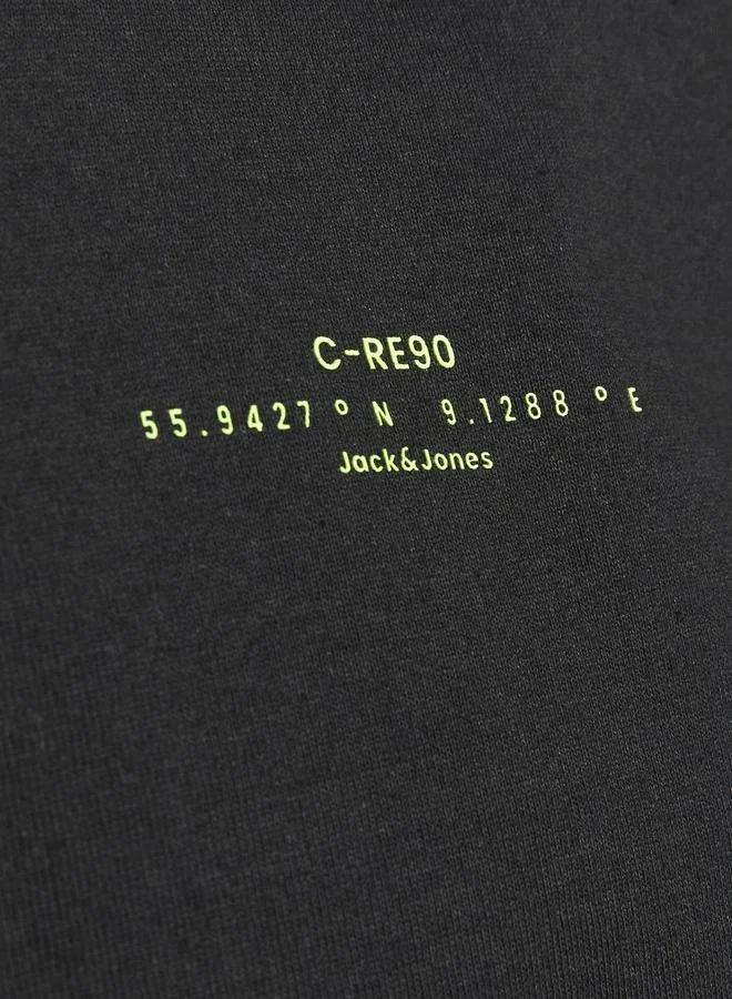 JACK & JONES Cotext Slogan Print Crew Neck T-Shirt