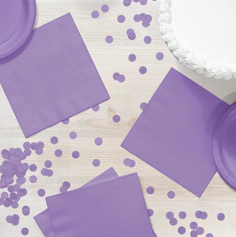 CREATIVE CONVERTING Touch Of Colour Luscious Lunch Napkins Pack of 50, Lavender - Image 4