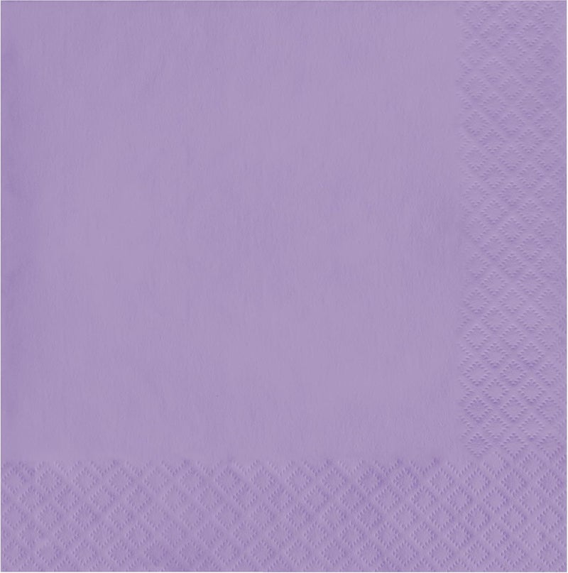 CREATIVE CONVERTING Touch Of Colour Luscious Lunch Napkins Pack of 50, Lavender - Image 1
