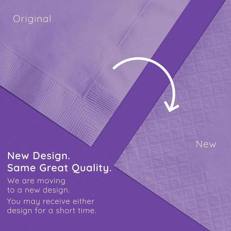 CREATIVE CONVERTING Touch Of Colour Luscious Lunch Napkins Pack of 50, Lavender - Image 5