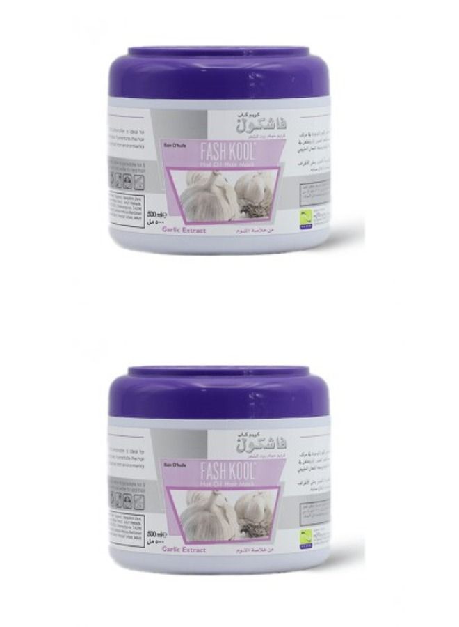 Fashkool 2-Piece Hot Oil Hair Mask With Garlic Extract 500ml