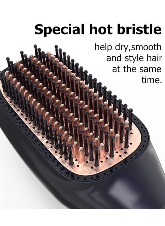 ELTRAZONE 2-in-1 Professional Hair Dryer Brush – Hot Air Styling Comb with Negative Ion Technology | Straightening & Volumizing Blow Dryer Brush | Fast Drying, Frizz Control, Anti-Scald Design | Ideal for All Hair Types | Salon-Quality Styling at Home - Image 2