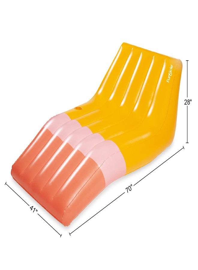 Funsicle 5.8 ft Happy Sleeper Inflatable Floating Lounge with Cup Holder - Image 2