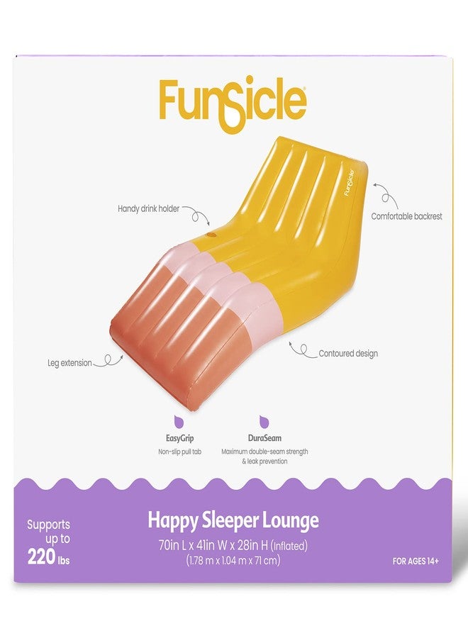 Funsicle 5.8 ft Happy Sleeper Inflatable Floating Lounge with Cup Holder - Image 5