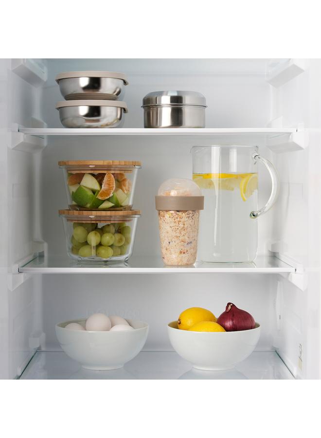 زبون علبة وجبات خفيفة، شفافة/رمادية فاتحة-بنية، 300 مل - Image 3