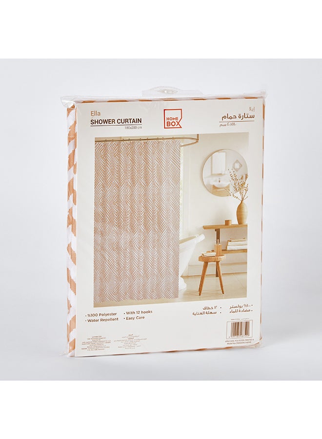 هوم بوكس ستارة استحمام بوليستر مع 12 خطاف من إيلا - 180 × 200 سم - Image 5