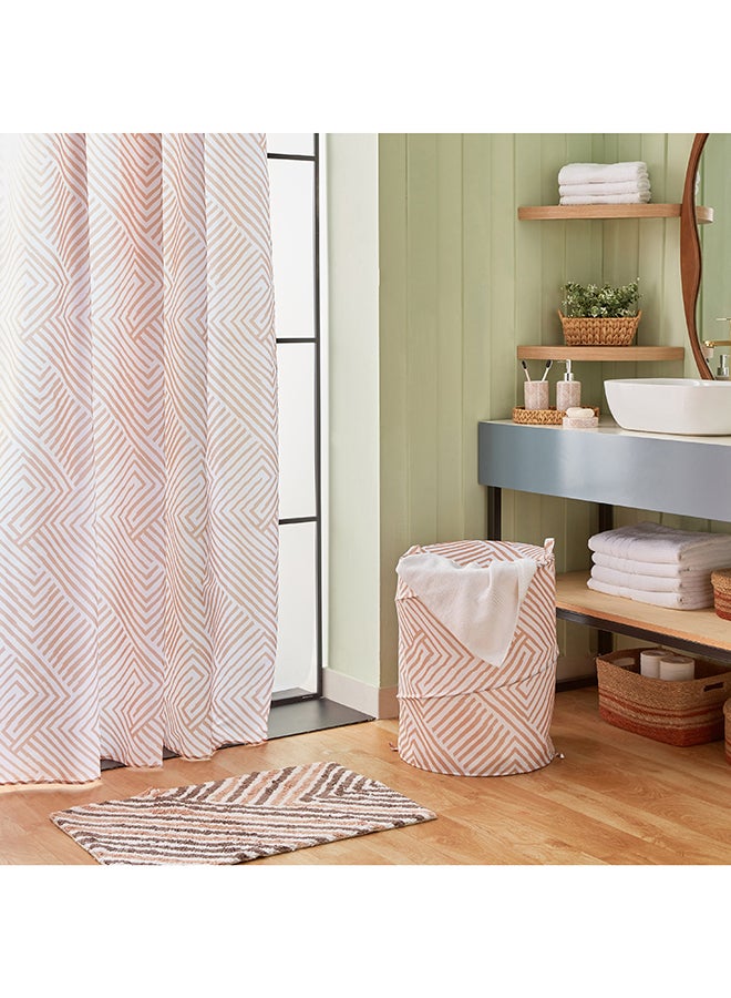 هوم بوكس ستارة استحمام بوليستر مع 12 خطاف من إيلا - 180 × 200 سم - Image 4