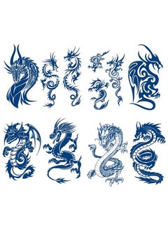 Kotbs 8 Sheets Semi Permanent Realistic Dragon Tattoos, Premium Temporary Tattoos 100% Plant-Based Ink Infinity Totem Tattoo Stickers, Long Lasting Tattoos for Men Women Girls Kids Adults  - Image 1