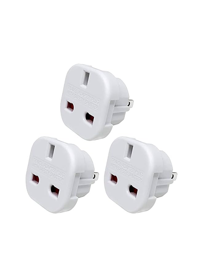 promass UK to US Travel Adaptor Plug with Safety Shutter and Rotatable Pins, Suitable for People from UK/EU/UAE/KSA/HK/Singapore Travelling in US/JP/Canada/Australia/China etc.(3 Pieces) - Image 2
