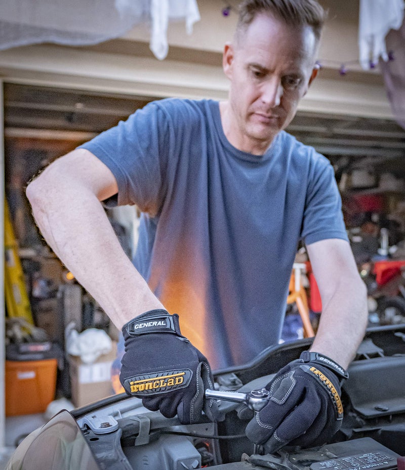 Ironclad General Utility Work Gloves Gug  All-Purpose  Performance Fit  Durable  Machine Washable  (1 Pair)  Small - Gug-02-S   Black - Image 5