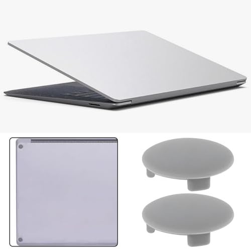 Briny River 4Pcs Laptop Rubber Feet Notebook Anti-Slip Pad 8.3mm Compatible with Microsoft Surface Laptop 3 4 5 Series, Silver - Image 3