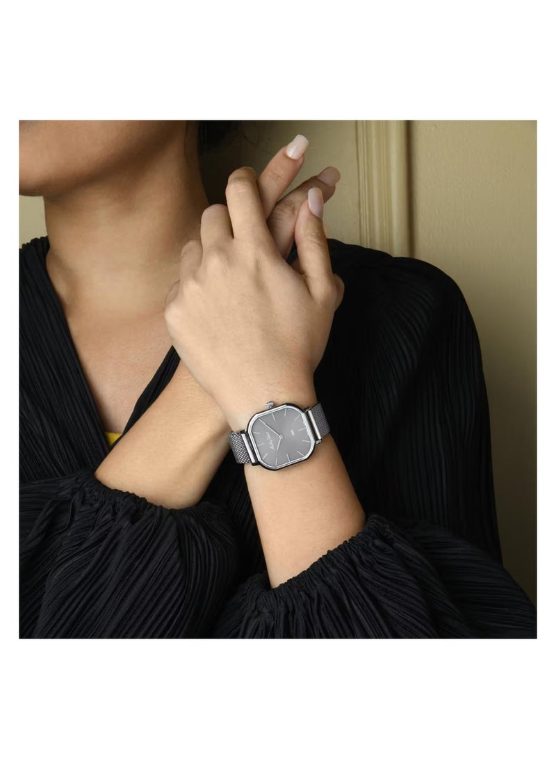 ماثي-تيسوت Mathey-Tissot Monsoon Square Quartz Silver Dial Ladies Watch D7917AS - Image 2