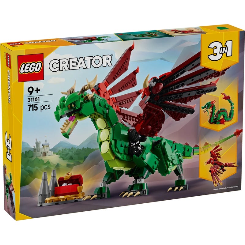 LEGO - Creator 3 in 1 Medieval Dragons 715 Pieces - 31161 - Image 1