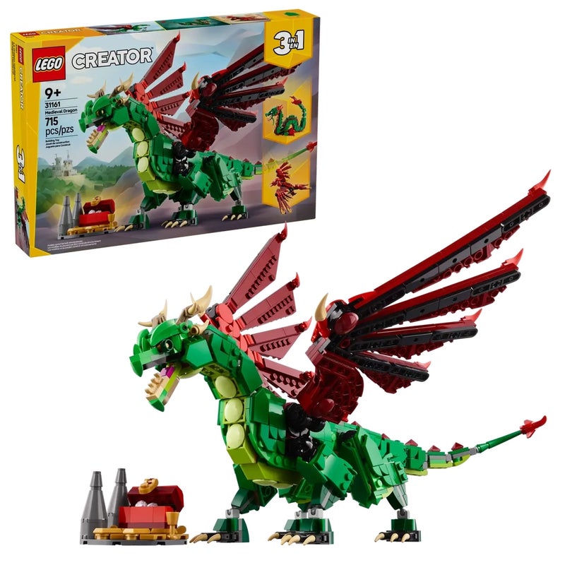 LEGO - Creator 3 in 1 Medieval Dragons 715 Pieces - 31161 - Image 2