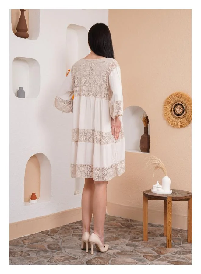 Hoxton Gal Lace Trim Mini Dress