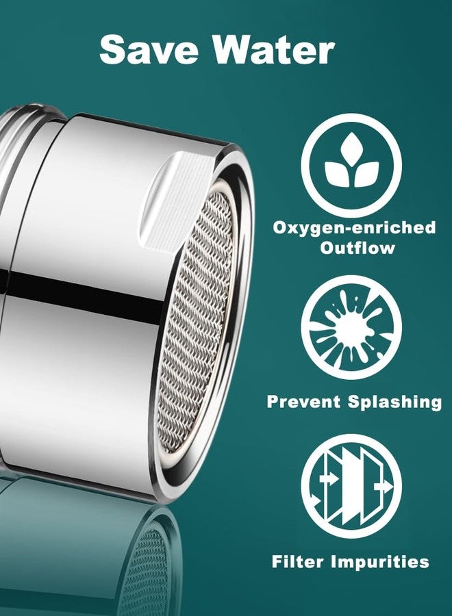 ESPETIO Bathroom Faucet Aerator 15/16 In Male Thread Chrome Solid Brass, Bathroom Sink Aerator, High Flow Aerator for Sink Faucet Aerators M24 with Gasket - Image 2