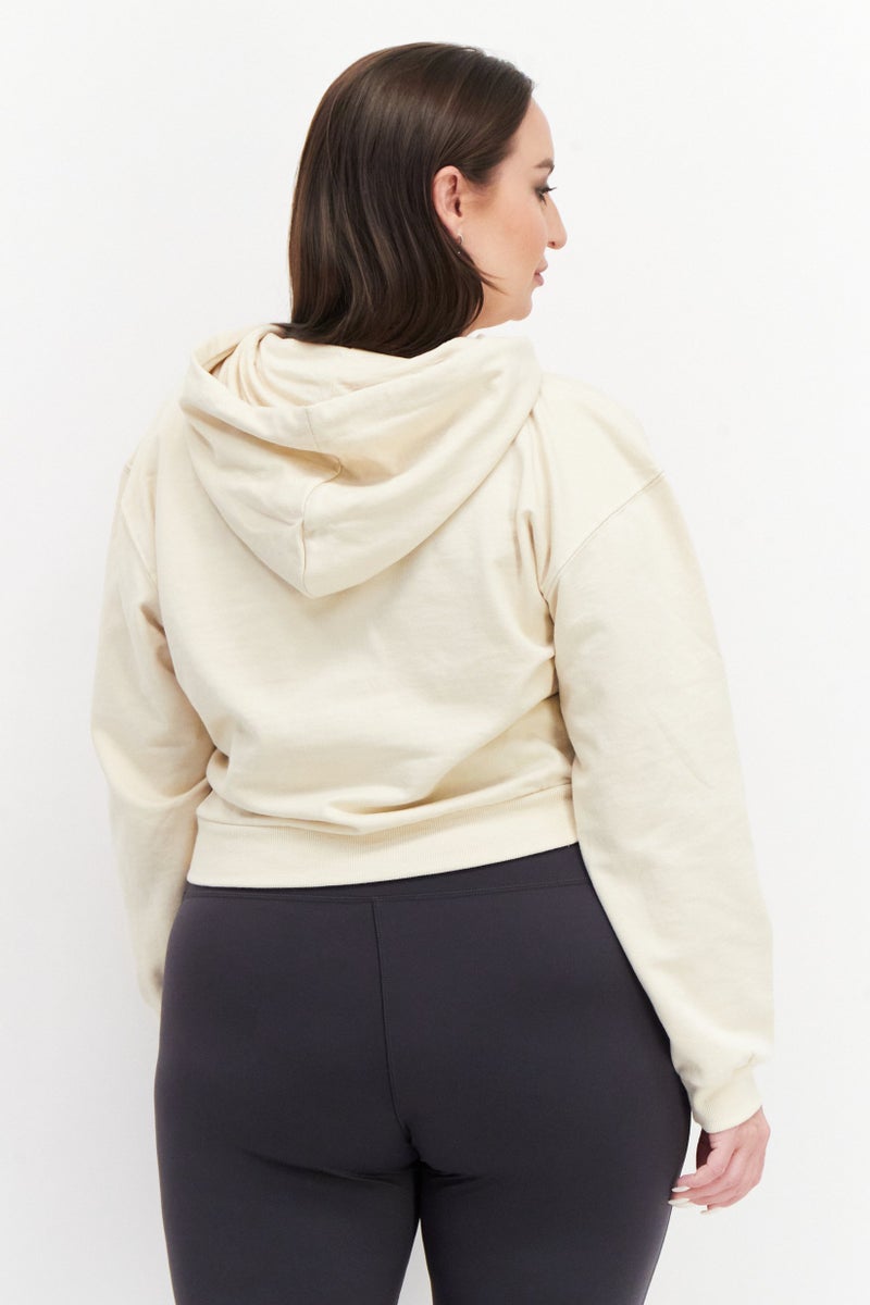 Diffuse Women Hooded League Of Legend Printed Sweatshirt, Beige - Image 4