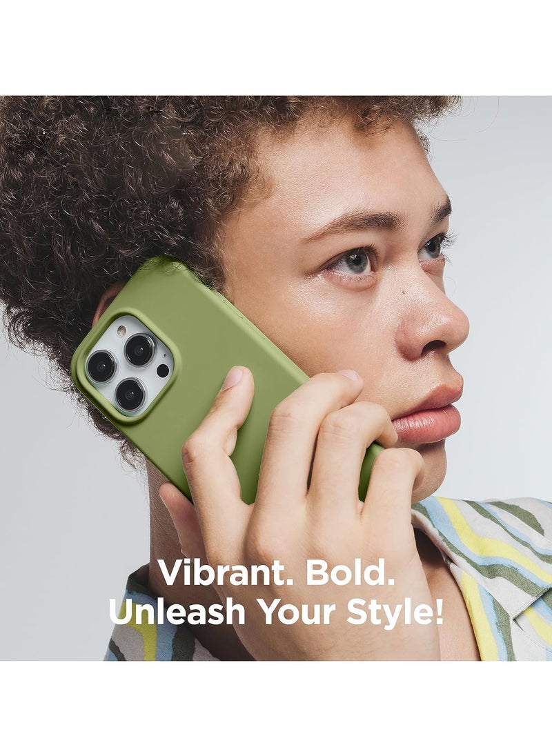 Soft Silicone Case Compatible with iPhone 16 Pro, Liquid Gel Silicone Rubber, Soft Silky Touch [3-Layer Shockproof Structure], Anti-Scratch Microfiber Lining Shockproof Back Cover