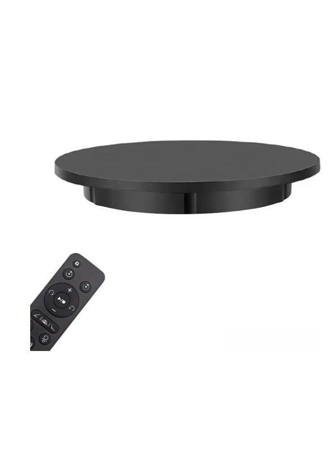 Xria 42CM Remote Control Rotating Display Stand 360° Panoramic Automatic Electric Turntable 100KG Load for Photography, Exhibition and Shops (Black, 42cm) - Image 1