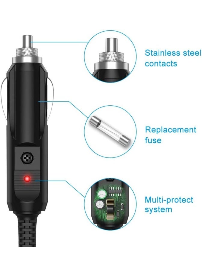 BENSN DC 12V 2A Car Charger Universal Power Cord with 8 Connector Tips for DVD Player, GPS, Bluetooth Speakers, Piano Keyboard, External Hard Drive - Image 3