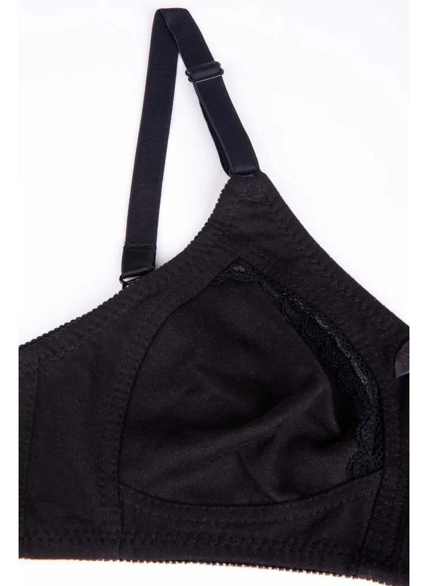 Ayyıldız 3662 Black Minimizing Combed Cotton Bra