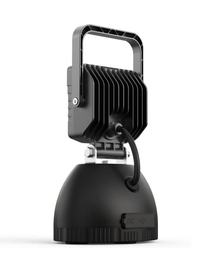 سويتش 0 مصباح LED خارجي محمول 16 واط، مصباح LED قوي مع قاعدة مغناطيسية وبطارية مدمجة، وضعان للسطوع، ضوء اس او اس، تصنيف IP65، للاستخدام في الحديقة والتخييم والرحلات البرية والمزيد - Image 4